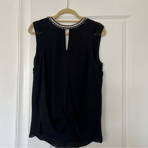 Rebecca Taylor Silk Beaded Neck Top size 8